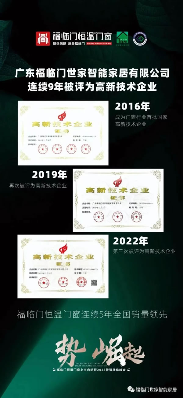 【干出新业绩】福临门恒温门窗2023年大事记