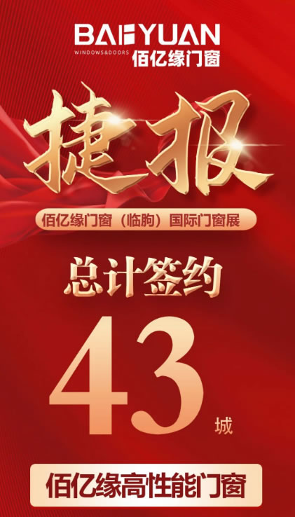 佰亿缘门窗（临朐）国际门窗展，再签43城！圆满收官！