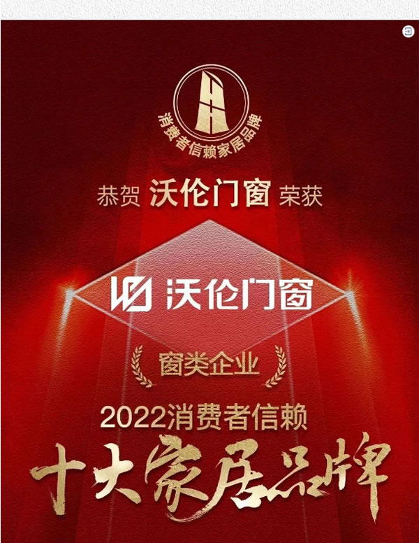 叮！沃伦门窗的2022年度报告，请查收！