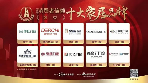 坚守匠心智造，坚持创新引领——维朗门窗荣登【2022消费者信赖十大家居品牌】榜单！